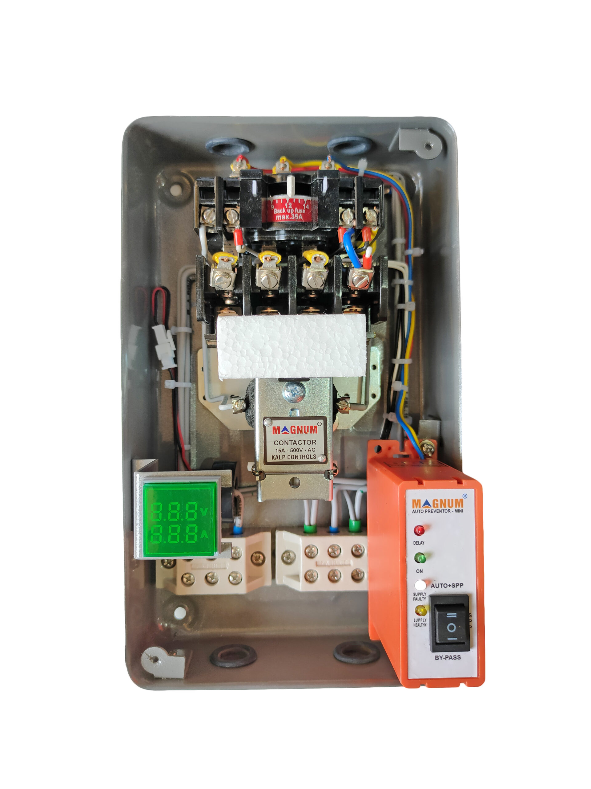 Veer Motor/Pump Control Panel inside view