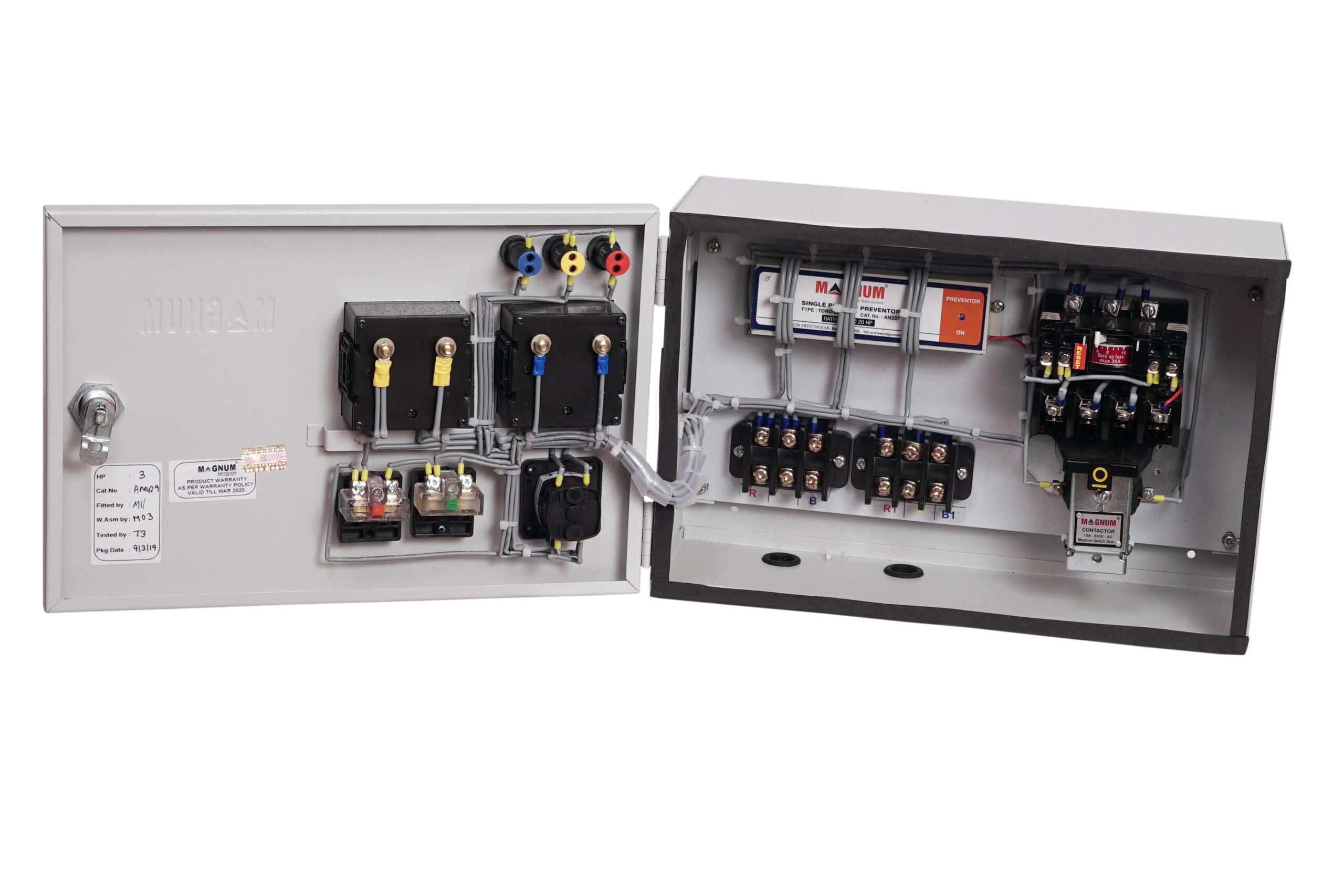 Gold MaK-1 Three Phase panel inside view