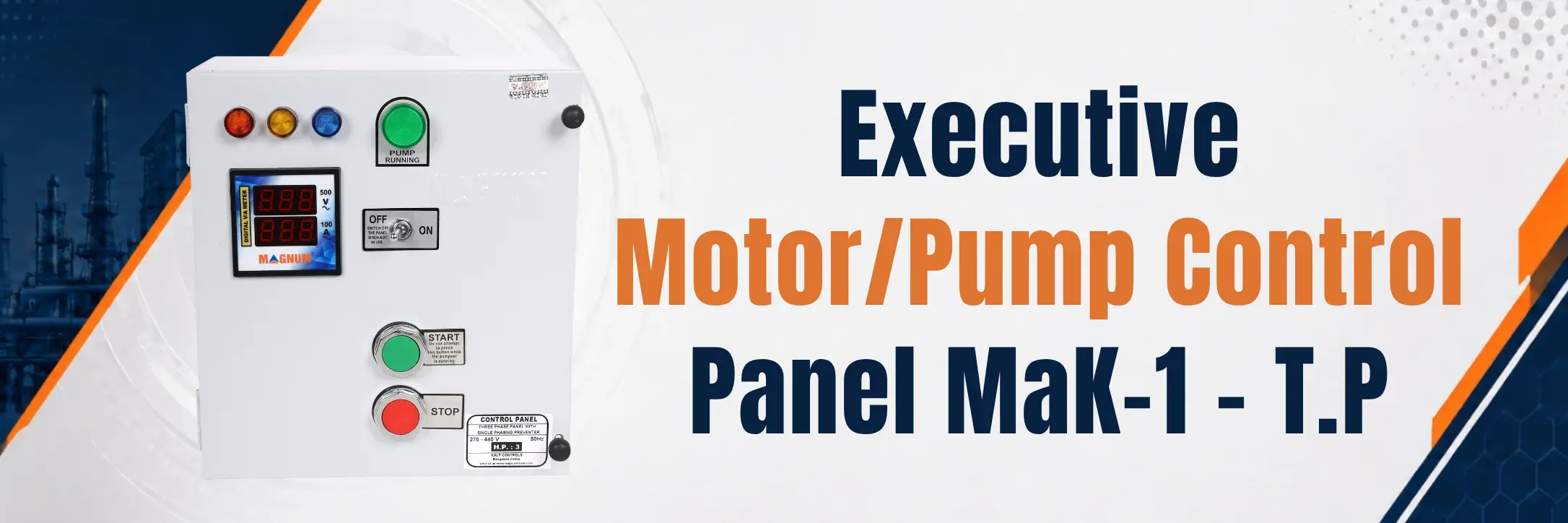 Executive Motor/Pump Control Panel MaK-1 – T.P